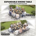 thumbnail image 4 of Outsunny 60.6"/84.3" Expandable Patio Dining Table for 8-10 People, 4 of 10