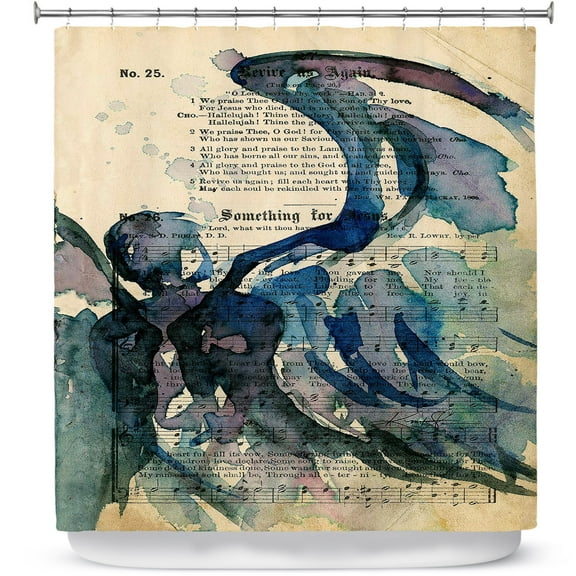 Shower Curtains 70" x 93" from DiaNoche Designs by Kathy Stanion - Calling All Angels LVI