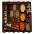 thumbnail image 3 of Ambesonne Spice Shower Curtain, Peppers Cardamom Chili Cloves, 69"Wx75"L, Multicolor, 3 of 3