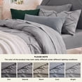 thumbnail image 3 of U by Bedsure Twin/Twin XL Comforter Set Grey, Bedding for College Dorm, 5 Pieces Bed in a Bag with Pinch Pleat Comforter, Sheets, Pillowcases & Shams, 3 of 10