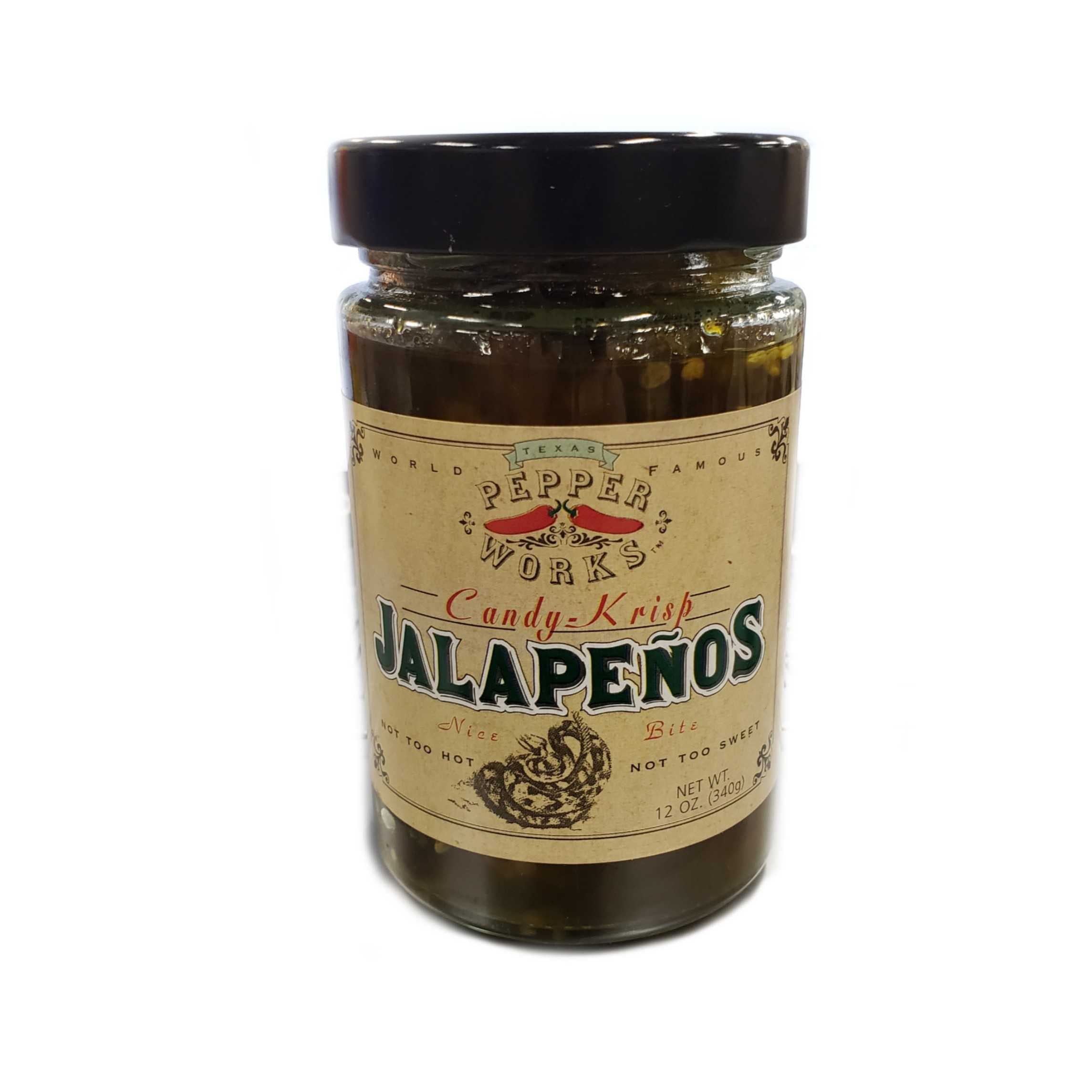 Texas Pepper Works Krisp Jalapenos Candy, 12 Ounce (Pack Of 2