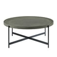 thumbnail image 6 of Brookline 42" Round Wood with Concrete-Coating Coffee Table, 6 of 9