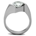 thumbnail image 3 of Stainless Steel Round Solitaire Set Promise Ring Anillo Para Mujer, 3 of 5