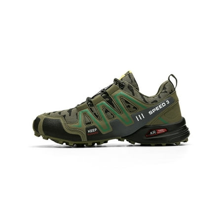 

Zodanni Men Trainers Non Slip Sneakers Low Top Hiking Shoes Lightweight Athletics Outdoor Breathable Camouflage Walking Shoe Camouflage Green 7