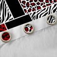 thumbnail image 4 of jejeloiu Jungle Animal Leopard Black Out Curtains,Cheetah Zebra Print Buffalo Curtains Pack of 2 (42x63 Each),Black White Red Bedroom Curtains For Adults,Microfiber Bedroom Decor, 4 of 6