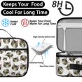 thumbnail image 4 of Green Cat Head White Pattern Insulated Lunch Bag Teens,Bento School Lunch Bag for Teens for Work,Picnic or Travel 10.6x7.7x4.3 Inches,12 Can Capacity, 4 of 6