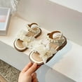 thumbnail image 6 of Otqutp Summer Shoes for Girls Size 2 Girls Summer Mesh Pearl Beaded Soft Bottom Open Toe Beach Shoes Princess Sandals, 6 of 6