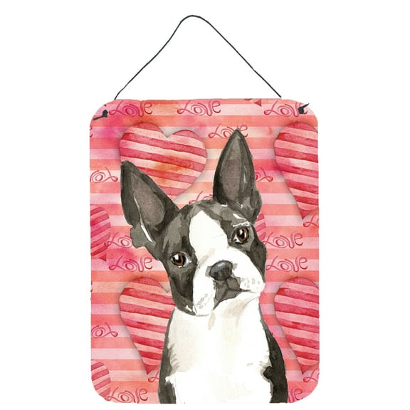Carolines Treasures CK1775DS1216 Love a Boston Terrier Wall or Door Hanging Prints