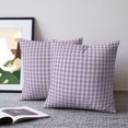 thumbnail image 2 of Pillow Covers 24x24 Set of 2, Buffalo Plaid Throw Pillow Covers Decorative Couch Cushion Cover, Farmhouse Purple Checkered Vintage Grid Microfiber Soft Square Pillowcases for Bedroom Living Room Sofa, 2 of 9