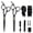 Black, variant on 9 PCS Hair Cutting Scissors Thinning Shears Kit, Professional Haircut Scissors Set, Barber Hairdressing Texturizing Shears Tools for Salon Home Men Women Kids Adults Pet