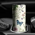 thumbnail image 3 of 20oz Pioneer Flower and Butterfly Skinny Tumblers Stainless Steel Tumbler with Lid and Straw,Vacuum Insulated Double Wall Travel Tumbler Cups with Cleaning Brush for Coffee,Tea, 3 of 6
