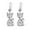 white, variant on YYKihy Fashion Earrings Stainless Steel Round Earrings Women Creative Earrings Diamond Dangling Crystal Earrings For Women