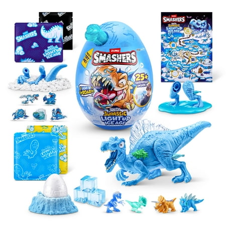 Smashers Mega Jurassic Light up Ice Age (Assorted) Novelty Smashable Egg Toy by ZURU