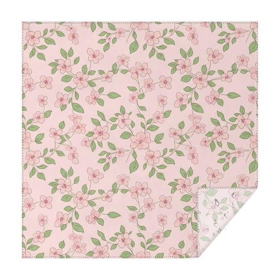 Pioneer Flower Floral Print Pattern Square Tablecloth, Waterproof Wipeable Spillproof Washable Table Cover for Home Kitchen Party Decor, 42"x42"