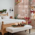 thumbnail image 4 of Christmas Elk Sheer Curtains 96 Inches Long, Xmas Pine Cones Gifts Snowflake Vintage Light Filtering Window Curtains for Living Room/Bedroom, Rod Pocket Voile Sheer Drapes, 52"Wx96"L, 2 Panels, 4 of 9