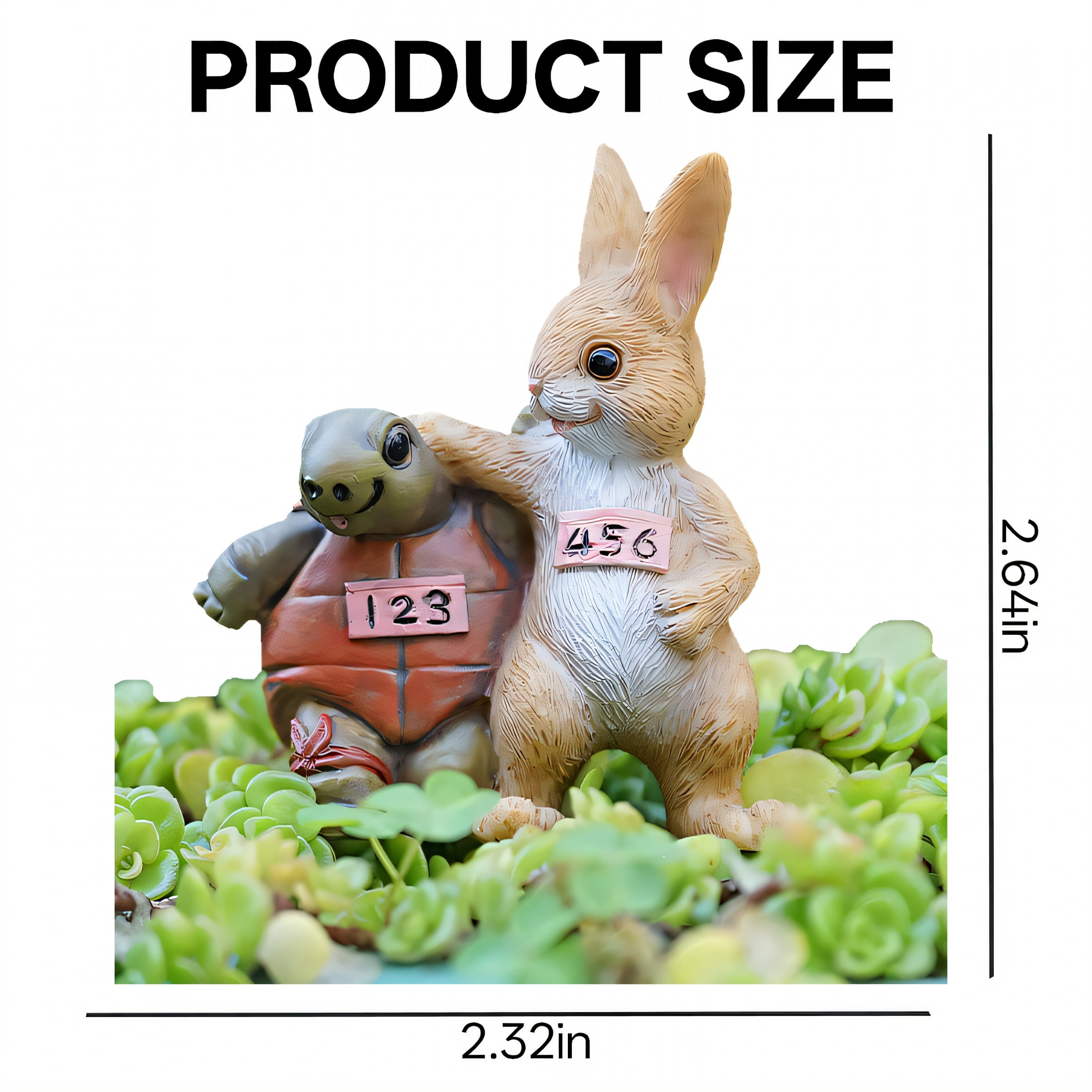 ICERUN 3Pcs Garden Statues,Resin Rabbit Sculpture Yard Decor,Fade Resistant Garden Statues for Outside,Style2