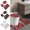 Red, variant on Rengui Bathroom Rug Set of 3 Bath Mat Toilet Mat Soft Absorbent Thick Rug Non-Slip Backing Universal Machine Washable Summer Savings Clearance