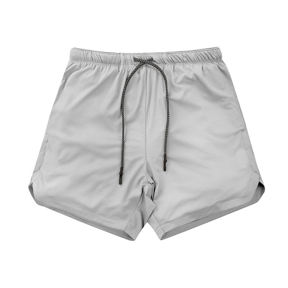 Anself - Men's Workout Running Gym Shorts 2 in 1 Athletic Shorts with Pockets and Zipper Pocket 