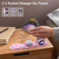 thumbnail image 4 of YIYUN Travel 3-in-1 Fast Wireless Charging Station – Foldable Charger for Galaxy S25/S24/S23, Watch Series, and Buds., 4 of 14