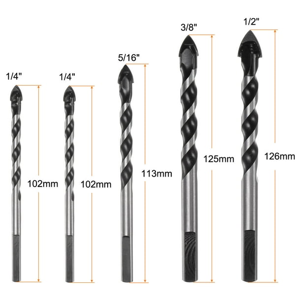 Uxcell 5pack Masonry Drill Bit Set 1 4