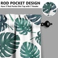 thumbnail image 4 of Kitchen Curtains 3PCS Set, 27.5x36 Inch Polyester Material, Hawaii Botanical Leaf and Floral Prints, Bring Tropical Elegance to Your Kitchen or Small Dining Area, 4 of 5