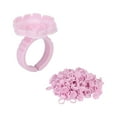 thumbnail image 3 of Anillos De Pegamento De Flores, Soportes De Pigmentos Boca Cónica En Forma De V PP Gran Escalabilidad 100 Piezas Anillo De Pegamento De Extensión De Pestañas Para Extensiones De OTVIAP Rosa, 3 of 8