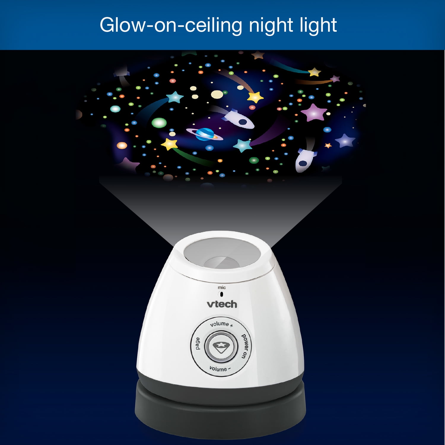 Vtech Dm222 Audio Baby Monitor Glow On Ceiling Night Light