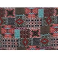 thumbnail image 2 of Zelouf Global Ethnic Print Crepe , Sewing, DIY, Crafts Fabric by the Yard, 873 Coral/olive, 7 Yard, 2 of 2