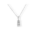 thumbnail image 2 of 1/4 cttw Three Stone 3 Diamond White Gold Pendant Necklace, 2 of 3