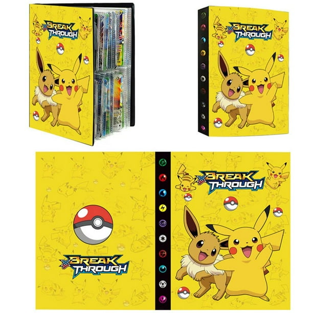 Álbum de cartas de Pokémon para niños, carpeta de colección de dibujos animados VMAX GX EX, juego de Pikachu, piezas, 240 hola suerte unisex