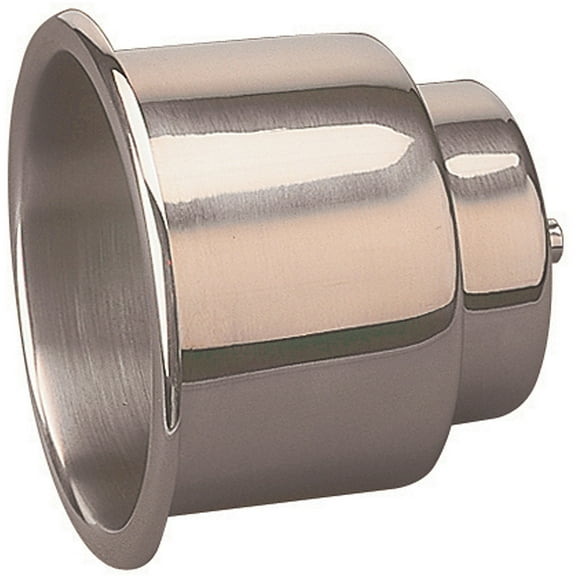 Sea Dog Flush Mount Combo Drink Holder with Drain Fitting, 3-3/16" Deep, Stainless Steel, 3-3/4" Hole Required