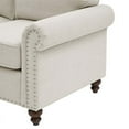 thumbnail image 6 of Oadeer Home 78" Round Modern Classic Linen Blend Fabric Arm Sofa in Beige, 6 of 10