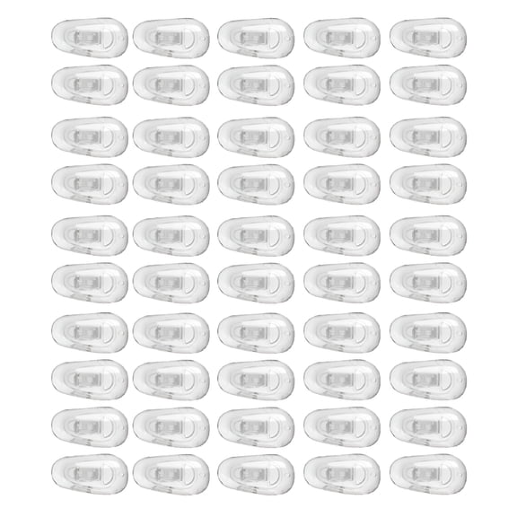 GJX 25 Pairs Eyeglasses Nose Pads Oval Push On Glasses Silic Slip Nosepads