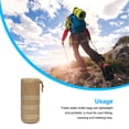 thumbnail image 1 of Water Bottle Bag Portable Backpack Pouch Sport Mesh Hole Bottom Drawstring Kettle Holder Carrier Travelling Cover Protector Mud Color, 1 of 8