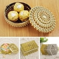 thumbnail image 3 of Caja de plástico para dulces, embalaje de aluminio dorado hueco, recuerdo de boda, regalo de Baby Shower, suministros para eventos y fiestas, 1 unidad, 3 of 4