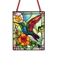 thumbnail image 1 of Feltree Handmade Hummingbird Stained Glass Window Hanging, Sunlight Catcher Decor for Living Room/Kitchen, Gift-Ready Art Piece, 1 of 7