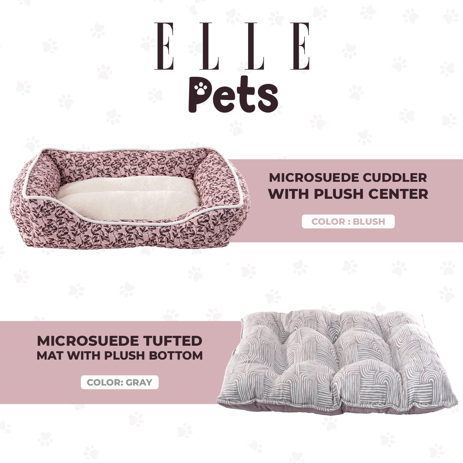 Elle Printed Microsuede Tufted Mat with Plush Bottom