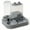 grey, variant on SharkTRUE Gravity Cat Feeder and Water Dispenser, Automatic Dog Feeder, Pet Food Storage for Small Dog Puppy Cat Kitten Pet Easy Clean