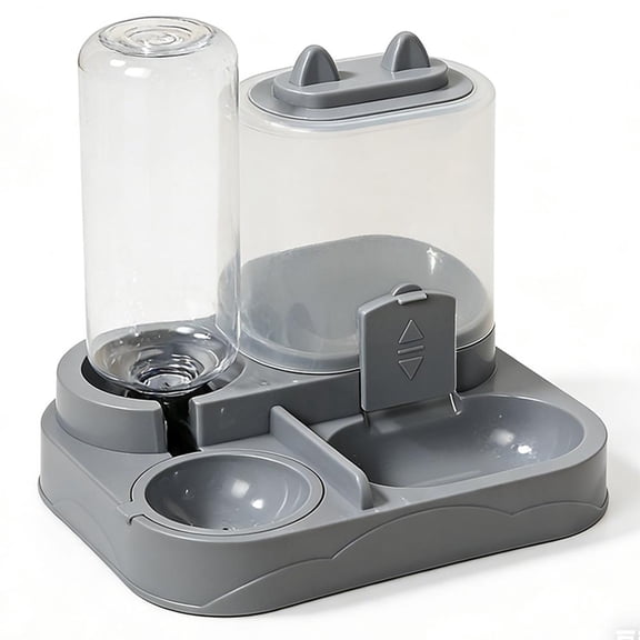 Cat Bowl Automatic Feeder with Spill Proof Design with Water Fountain Pet Food Dispenser for Small Medium Large Cats Dogs