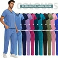 thumbnail image 6 of Scrubs Women Beauty SPA Uniform Pet Store Work Clothes Set Nurse Scrubs Set Soft Hospital Wrokwear, 6 of 11