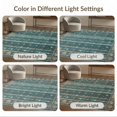 thumbnail image 7 of ODIKA 5'x7' Washable Area Rug Non-Slip, Low Pile, Stain Resistant Teal Stars Tossed Vintage Distressed Plank Look Terracotta Round for Guest Room, Lounge, Apartment, 7 of 7