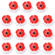 thumbnail image 1 of Broches Flores Con Clip Solapa Metal para El Día Del Recuerdo (D) Rojo, 1 of 4