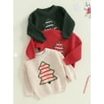 thumbnail image 3 of BemeyourBBs Toddler Baby Christmas Sweater Christmas Tree Embroidered Knitted Tops, 3 of 9