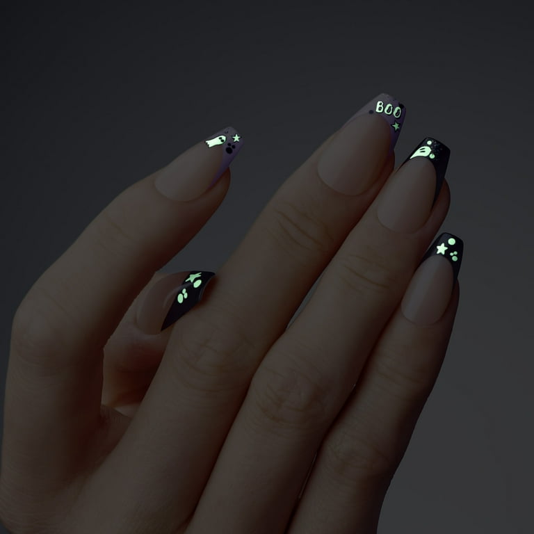 KISS Voguish Fantasy Glow in the Dark, Press On Nails, Forest