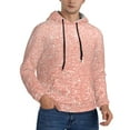 thumbnail image 2 of Kdxio Rose Gold Glitter Print Mens Casual Hooded Collar Drawstring Hoodies Pullover Sweatshirts Casual Long Sleeve Shirts-3X-Large, 2 of 7