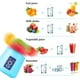 thumbnail image 5 of Licuadoras portátiles recargables por USB con 6 cuchillas, taza de jugo con agitador manual, 5 of 6