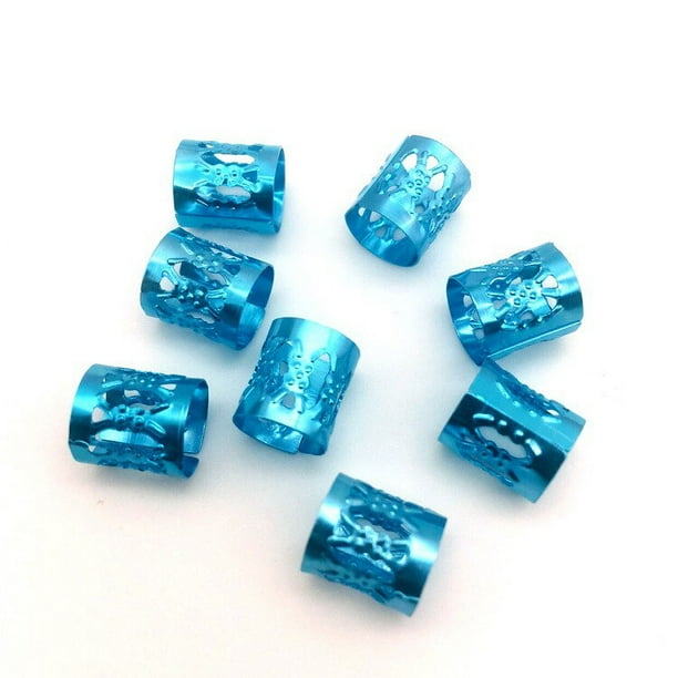 Anillos para el cabello de rastas doradas y plateadas para niña, pinzas ajustables para el cabello, trenzas sucias, horquilla de cuentas, accesorios para el cabello, 100 piezas
