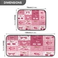 thumbnail image 3 of 2-Piece Kitchen Rugs Set Non-Slip Mats Carpet Floor for Kitchen, Bathroom (19.7"x27.6" & 19.7"x47.2") Cherry Pattern with Bows, 3 of 7