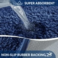 thumbnail image 3 of Exclusivo Mezcla Bathroom Rugs Mat 17x24, Extra Soft Non Slip Absorbent Water Microfiber Bath Rugs, Machine Washable Quick Dry Bath Mats for Bathroom Floor, Shower, Home Decor, Solid Navy Blue, 3 of 7