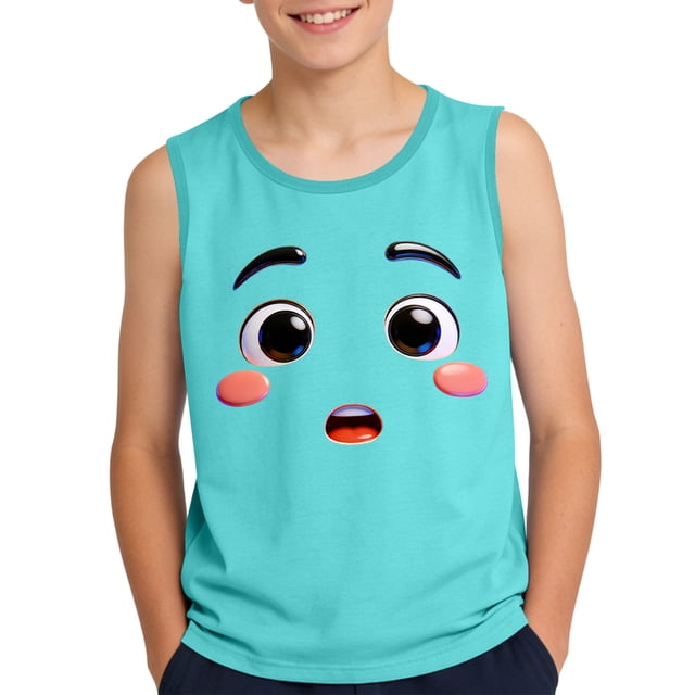Camisola de Niños Pequeños con Impresión de Gradiente Lindo, Tela Suave sin Mangas para el Uso Casual Y Ocasiones Especiales